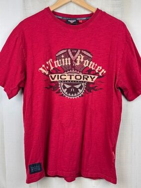 Victory Motorcycles Men’s V-Twin Power Gordon Red Short Sleeve T-Shirt Sz Medium